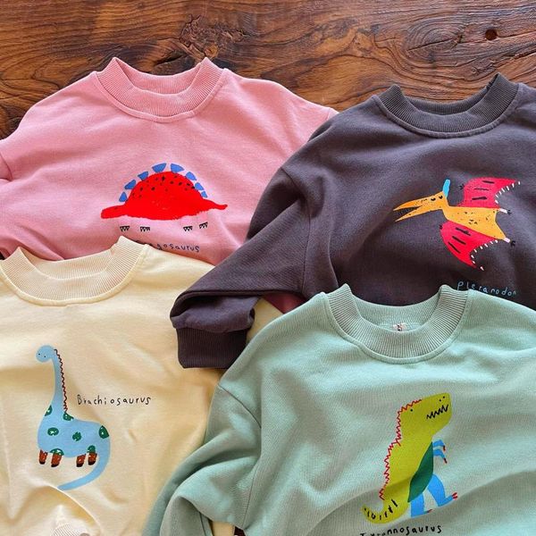 

hoodies & sweatshirts fashion children cartoon sweatshirt for boys long sleeve autumn cotton kids pullover 2021 cute print loose, Black