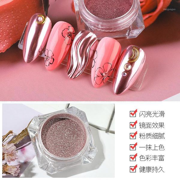 

manicure magic mirror powder water ripple champagne flash bright silver aurora immortal manicure1, Silver;gold
