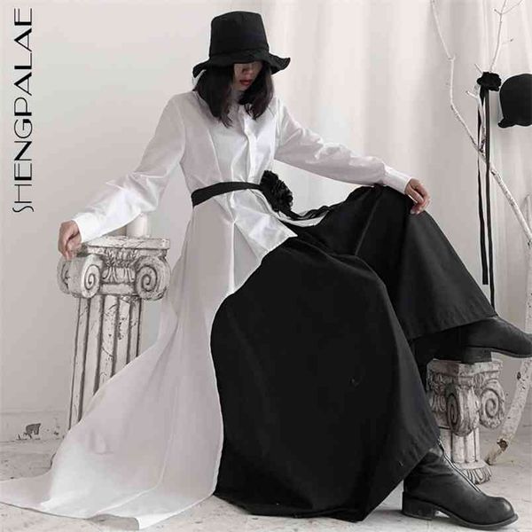 

simple white irregular sunscreen blouse women's summer laple single breasted long sleeve shirt female 5e156 210427