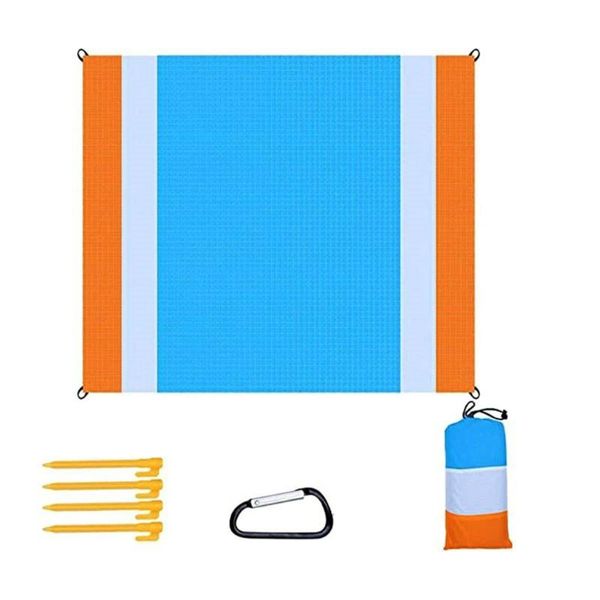 

outdoor pads beach mat picnic blanket, extra large 210 x 200cm blanket waterproof sandproof water resistant camping