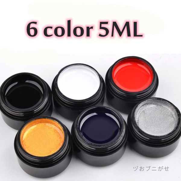 

nail gel 1 bottle lacquer uv soak off varnish glitter pro paint art manicure tools painting polish pull line, Red;pink