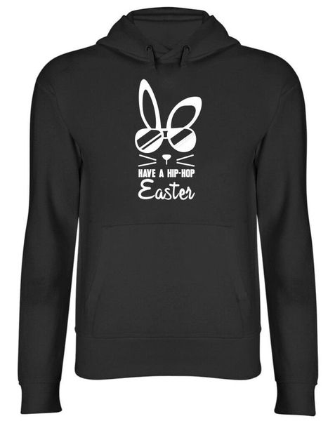 

men's hoodies & sweatshirts have a hip-hop easter mens womens ladies hoodie, Black