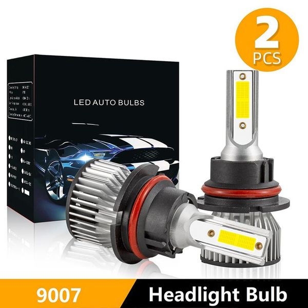 

car headlights 2x 9007 led headlight high low beam kit 4000w 30000lm bulbs white 6500k