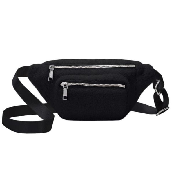 

fashion nylon solid color waist pack black pink zipper crossbody blet bag casual wild simple shoulder messenger /e bags