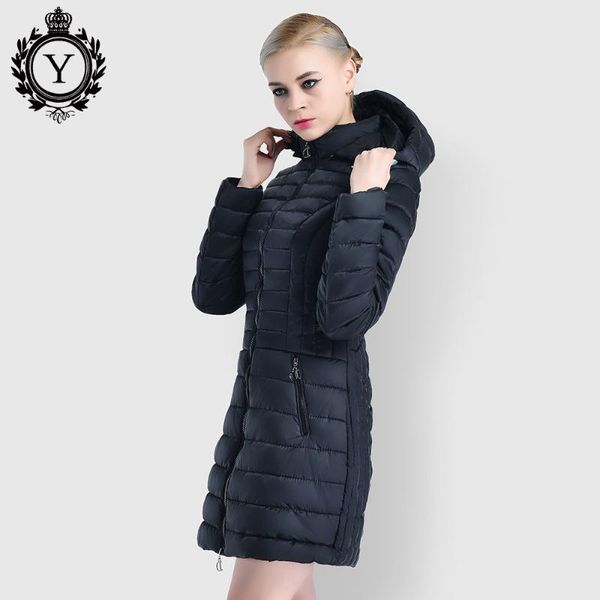 

winter women's russian cotton coat european and american fashion jacket pure color hooded bubble warm luxury down & parkas, Black