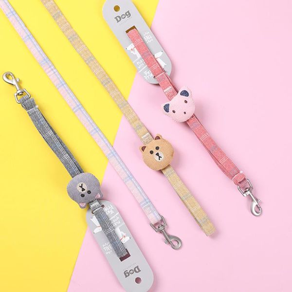 

color pet supplies cartoon dog leash cute cat walking lead for puppy harness accessories small medium dogs collars & leashes