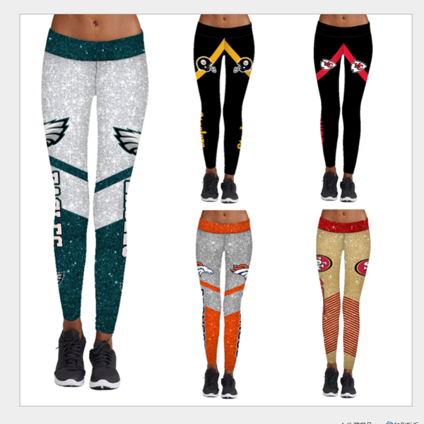 

women's leggings sweolso 2021 women sporting legging high waist footballs team casual pants fitness activewear female bodycon leggins s, Black