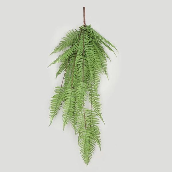 

decorative flowers & wreaths fern leaf vines hanging artificial plants plastic grass wedding party wall balcony decoration home