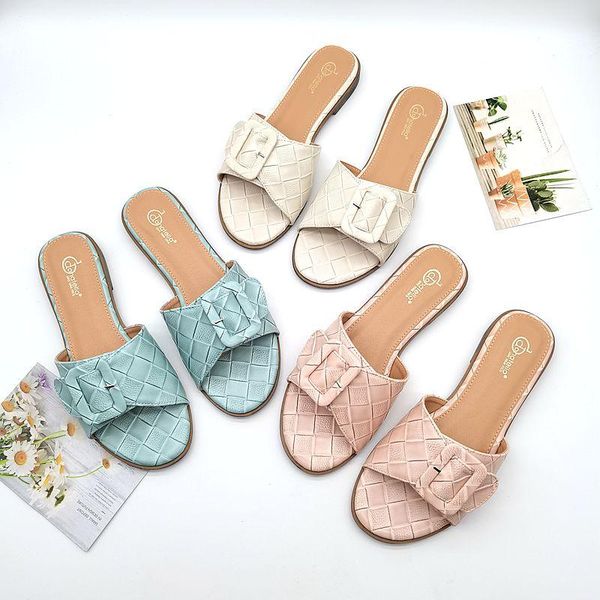 

slippers shoes ladies' slipers women big size low soft 2021 rubber flat pu basic slides bonded leather female slip, Black