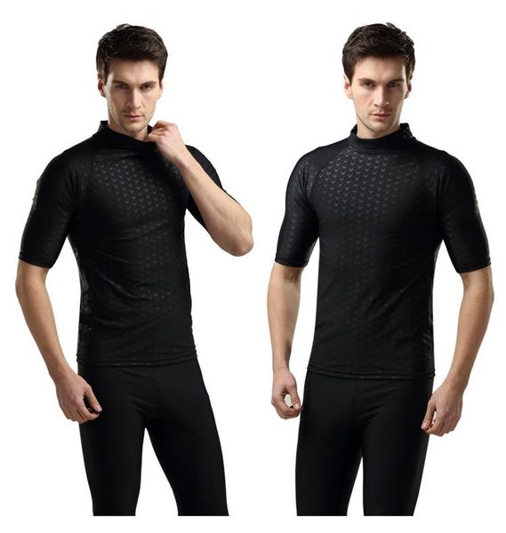 

one-piece suits sbart men short sleeve wetsuit rashguard swimming suit snorkeling wetsuits surfing swimsuit diving wet swim shirt