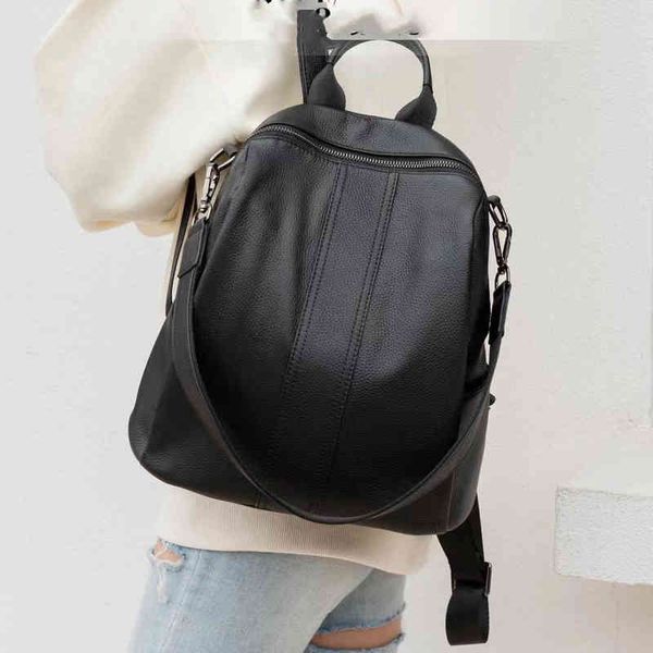 

designer bagsleather backpack women's head layer cowhide soft fashion new multi-purpose shoulder bag 2021 simple and versatile tideluxu
