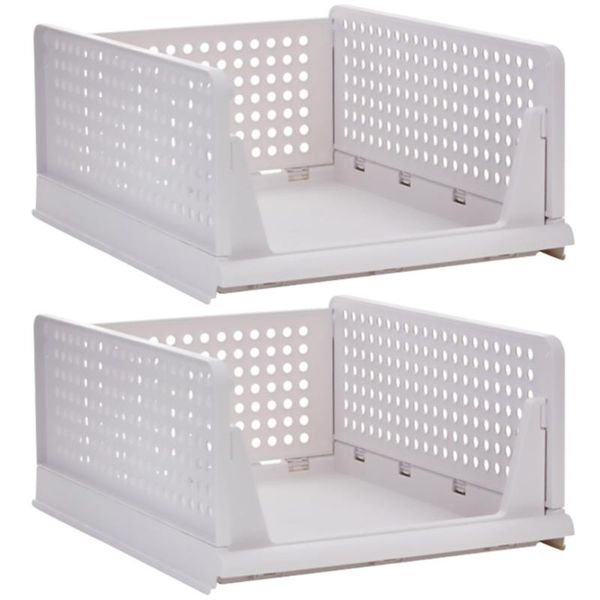 

hangers & racks 2pcs storage rack stackable clothes drawer style shelf