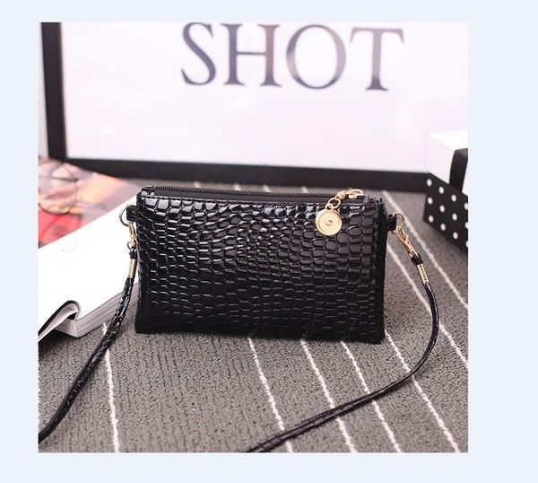 

women shoulder bags fashion mini bag alligator small messenger crossbody ladies zipper handbags, Red;black