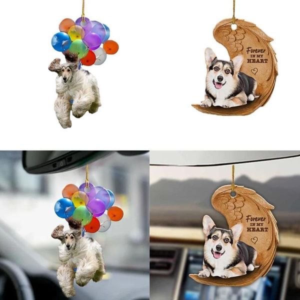 

cat car hanging ornament with colorful balloon flying pendant interior decor home decoration backpack keychain decorations
