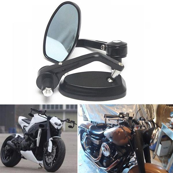 

motorcycle mirrors 2pcs 7/8" 22mm bar end glass rear view motor handlebar mirror cafe racer