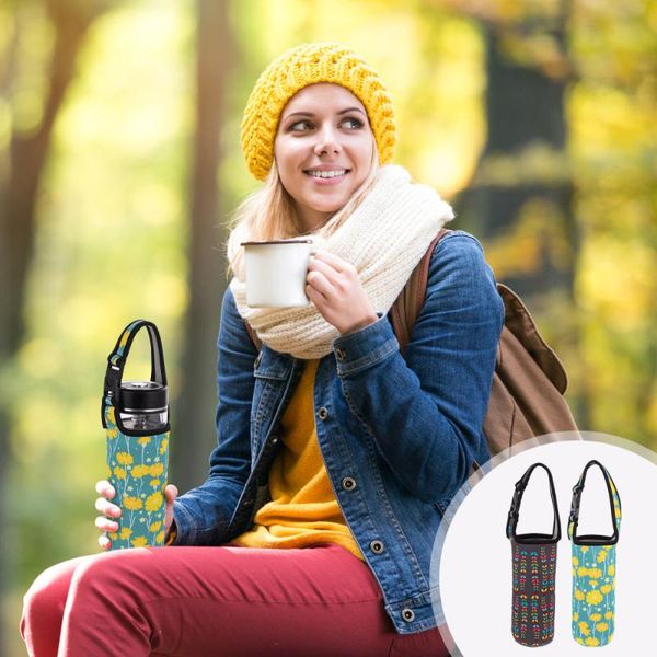 

cups & saucers 2 pcs water bottle cover portable case warmer insulation bag