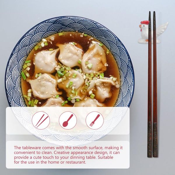 

chopsticks 1set practical rest ceramic delicate stand dish red