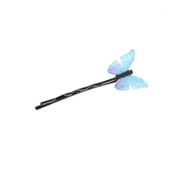 

the word hair clip retro blue butterfly accessories girl female hairpin character1