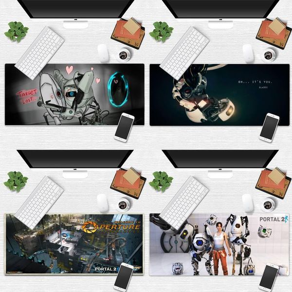 

mouse pads & wrist rests portal 2 art design silicone large/small game desk table protect office work mat pad non-slip lapcushion