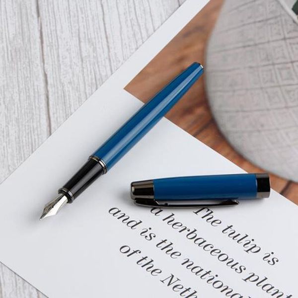 

picasso ancient fountain pen 920 pimio metal writing iridium fine nib 0.5mm blue for business office & home pens