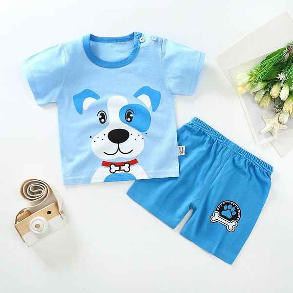 

clothing sets 0-3year boys 2021 summer girls clothes set t-shirt+pants 2 pcs kids cotton girl suit children, White