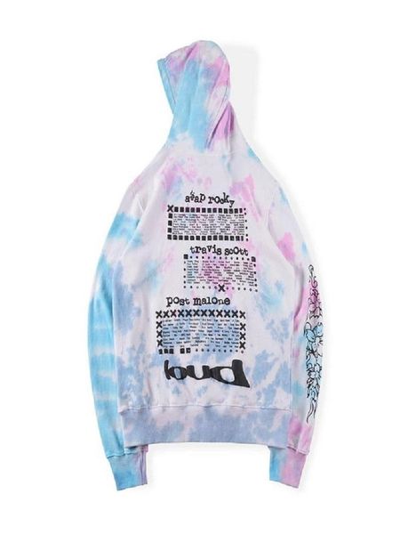 

men's hoodies & sweatshirts 22ss tie dye 100% cotton eu size travis sco cactus jack hoodie men women high street autumn winter astrowor, Black