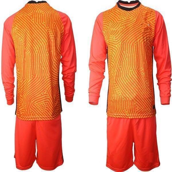 

custom all national teams goalkeeper soccer jersey men long sleeve goalie jerseys kids gk children football shirt kits 15567828, Black;red