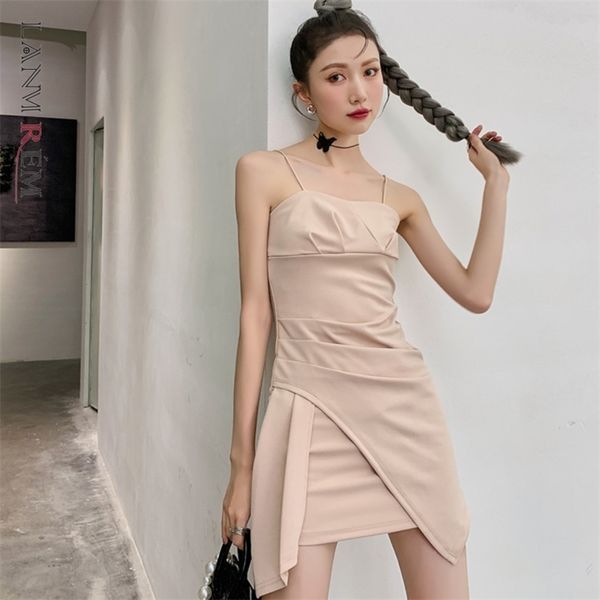 

women summer sling dress sleeveless irregular slim fit lady elegant party clothing arrivals 2h117 210526, Black;gray