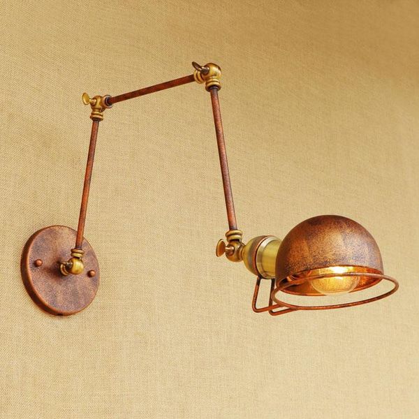 

wall lamp iwhd loft style industrial vintage edison wandlamp adjustable swing long arm light fixtures appliques murale
