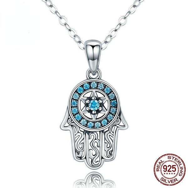 

chains original fatima's guardian necklace, female zircon necklace, Silver