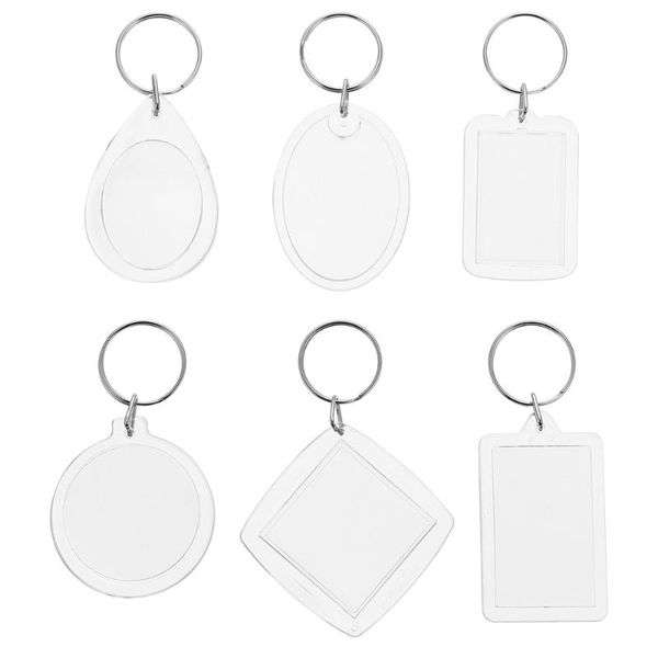 

frames 18pcs clear acrylic po key chains blank picture frame chain rings