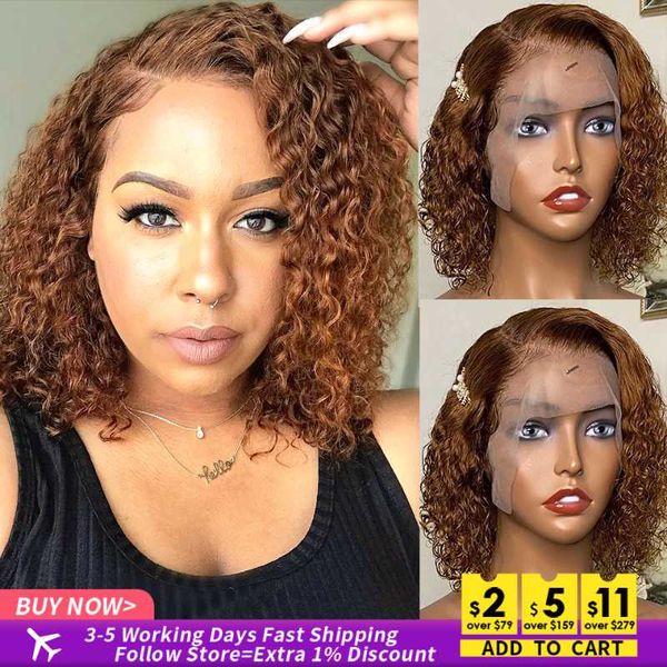 

lace wigs curly 13Ã1 t part for black women honey blond color brazilian human hair remy deep wave baby, Black;brown
