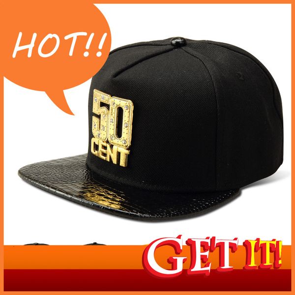 

caps classic ball color casquette hip hop letter 50cent flat brim hat, Blue;gray