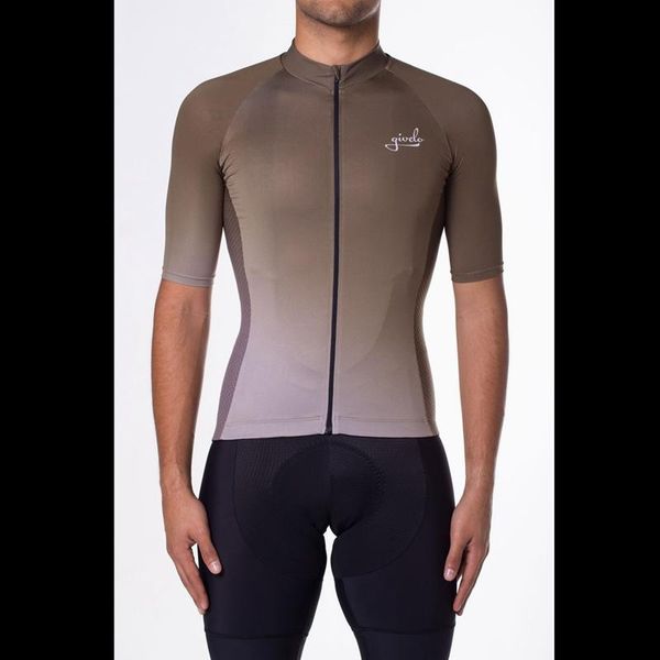 

gradient gray cycling jersey suit men bicycle riding clothing short sleeve ride shirt and black pad bib shorts breathable racing sets, Black;blue