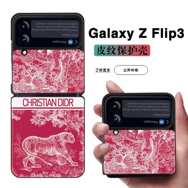 

leather phone designer cases for i mobile applicable to galaxy zflip3 folding screen case zflip limited edition pattern 58