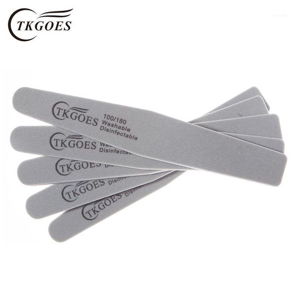 

5pcs/lot grey color nail file buffer files 100/180 grit diamond sanding washable manicure tool1