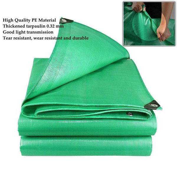 

shade 0.32mm green pe tarpaulin rainproof cloth garden greenhouse plant cover outdoor awning pet house waterproof sunshade sail canopy