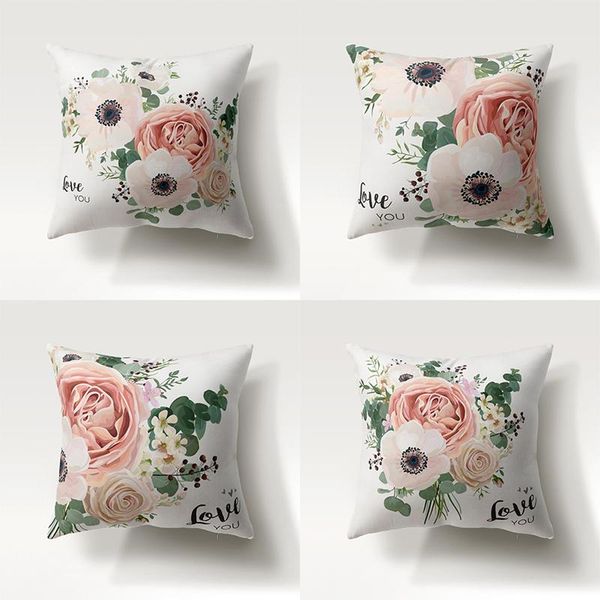 

cushion/decorative pillow cushion covers 45*45cm valentine's day gift love rose flowers polyester throw cases for sofa coffee home deco