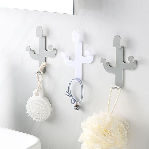 

hooks & rails decorative hanger multifunction wall hanging self-adhesive pp cactus-shaped hook multi purpose