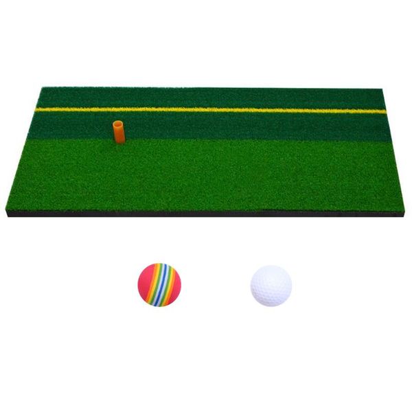 

golf training aids handy practice mat convenient indoor realistic turf swing for driving hitting chipping putting (e pattern,