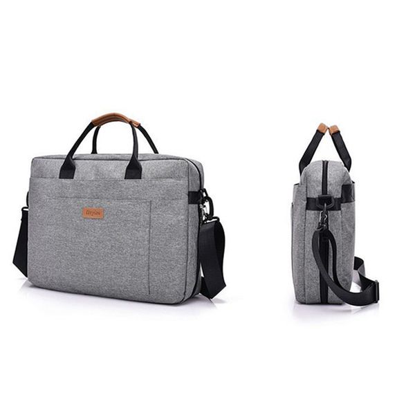 

black women men canvas briefcase 16 inch lapshoulder for female male handbag business computer bag travel large tote lj201012