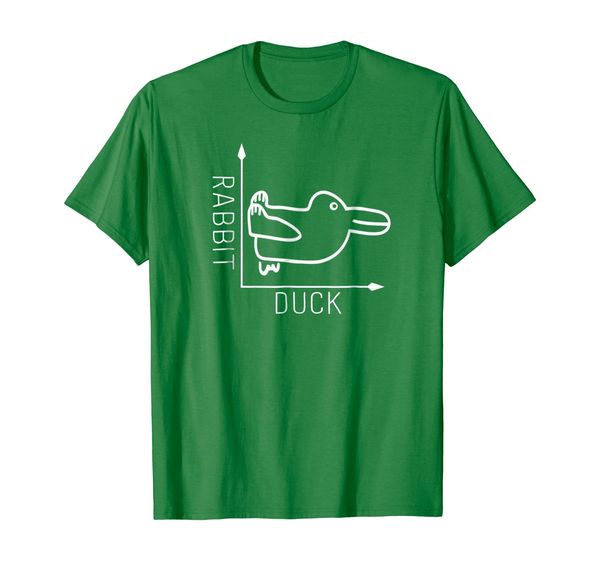 

rabbit duck illusion - math graph drawing philosophy shirt, White;black
