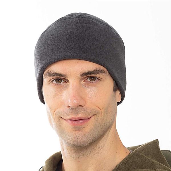 

beanies thicken men hats outdoor keep warm windproof fleece hat solid color simple all-match male