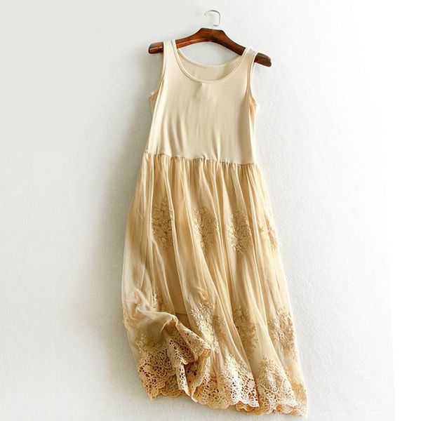 

casual dresses lamtrip lolita princess floral embroidery sleeveless modal lace layers beach tank dress 2021, Black;gray