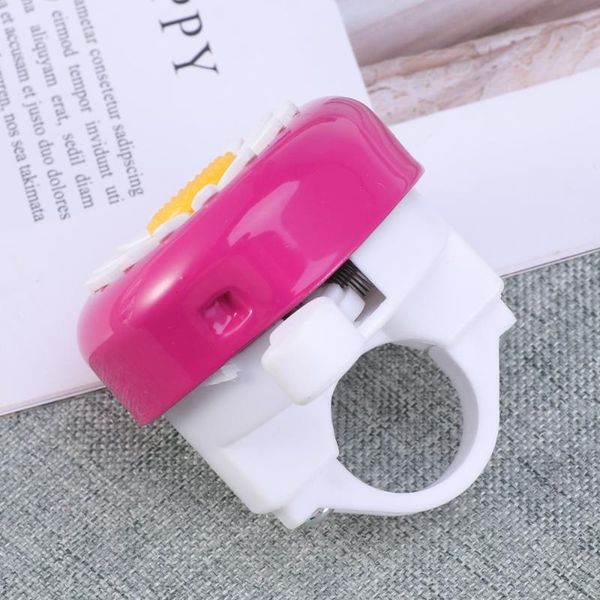 

bike horns 1pc ring bell chrysanthemum pattern accessory (rosy white)