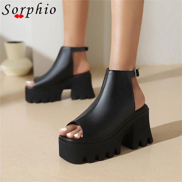 

dress shoes peep toe ankle strap platform high heels fashion sandals for women black thick soled summer luxury 2021 roman casual