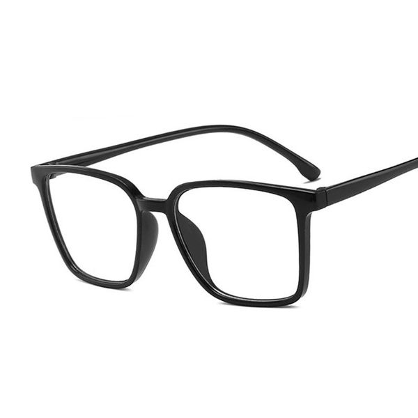 

fashion sunglasses frames retro vintage glasses women clear lens square nerd glass frame attractive party eyewear selfie pose lady soild, Black