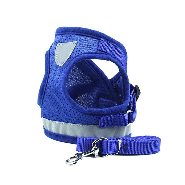 

dog collars & leashes pet harness adjustable reflective vest puppy lead leash mesh for small medium