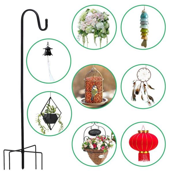 

other garden supplies 2pcs shepherd hooks plant hook stake outdoor stand hanger iron rod flower pot light birdhouse