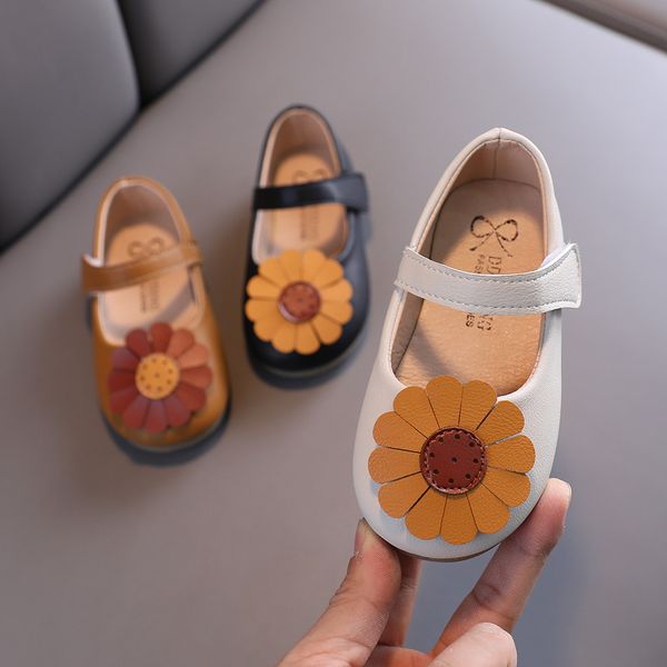 

lovely summer solid baby girls shoes princess shoes flower flat with casual shoes party sandals cute children girls, Black;grey